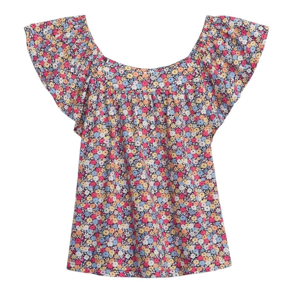 Gap Kids NWT Floral Flutter Sleeve Blouse Size 14/16